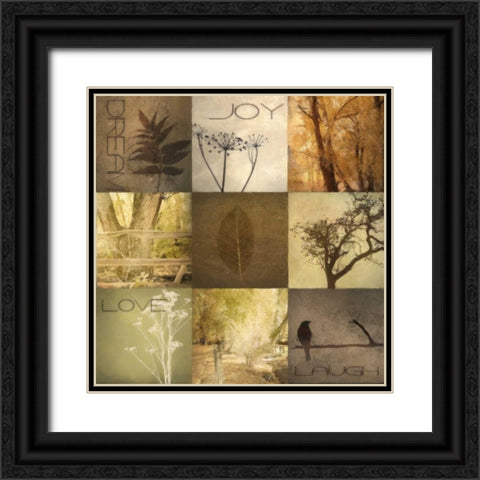 SILHOUTTE BEAUTY 9 PATCH A Black Ornate Wood Framed Art Print with Double Matting by Greene, Taylor
