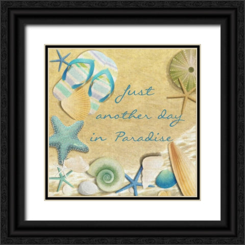 Just Another Day In Paradise Black Ornate Wood Framed Art Print with Double Matting by Greene, Taylor