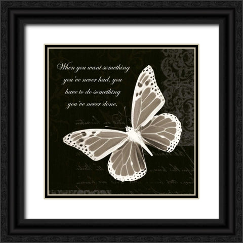 Inspire Butterfly Black Ornate Wood Framed Art Print with Double Matting by Greene, Taylor