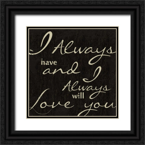 MY LOVE Black Ornate Wood Framed Art Print with Double Matting by Greene, Taylor