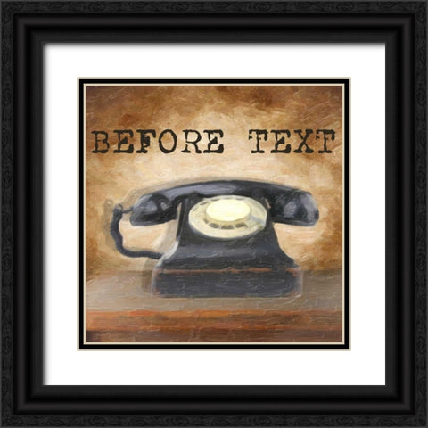 BEFORE TEXT Black Ornate Wood Framed Art Print with Double Matting by Greene, Taylor