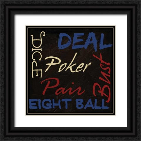 GAMES Black Ornate Wood Framed Art Print with Double Matting by Greene, Taylor
