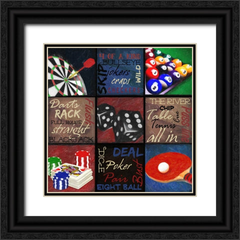 GAMING 9 PATCH Black Ornate Wood Framed Art Print with Double Matting by Greene, Taylor