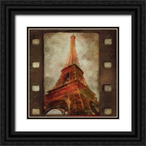 Travel 9 EIFFEL Black Ornate Wood Framed Art Print with Double Matting by Greene, Taylor