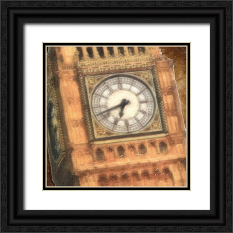 Travel 9 BIG BEN Black Ornate Wood Framed Art Print with Double Matting by Greene, Taylor