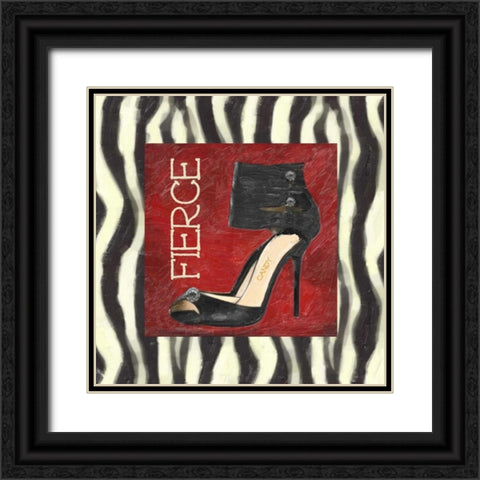 FIERCE SHOE A Black Ornate Wood Framed Art Print with Double Matting by Greene, Taylor