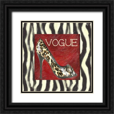 VOGUE SHOE B Black Ornate Wood Framed Art Print with Double Matting by Greene, Taylor