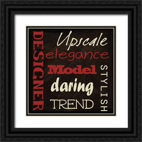 Fashion Patch S6 Black Ornate Wood Framed Art Print with Double Matting by Greene, Taylor