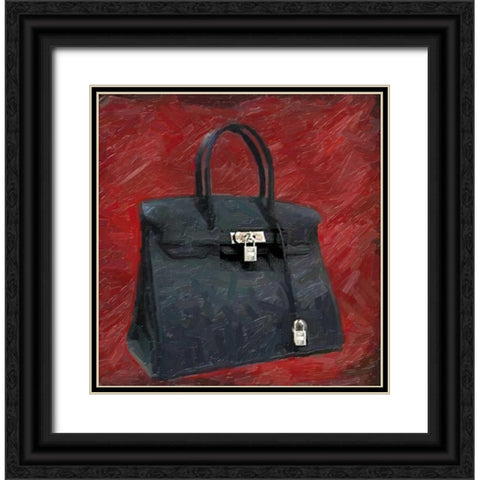 Fashion Bag Black Ornate Wood Framed Art Print with Double Matting by Greene, Taylor