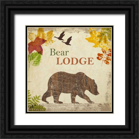 BEAR LODGE Black Ornate Wood Framed Art Print with Double Matting by Greene, Taylor