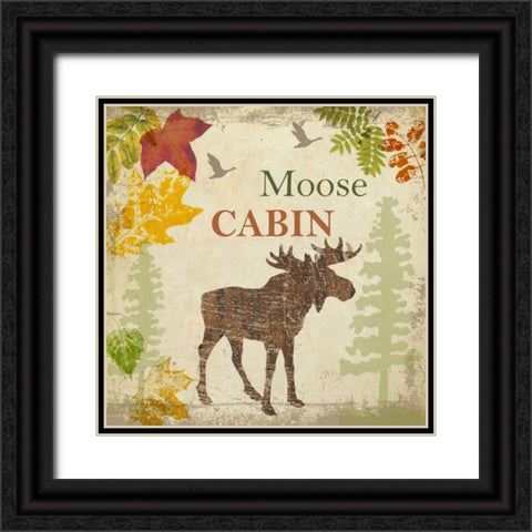 MOOSE CABIN Black Ornate Wood Framed Art Print with Double Matting by Greene, Taylor