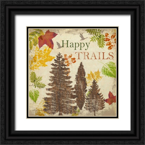 HAPPY TRAILS Black Ornate Wood Framed Art Print with Double Matting by Greene, Taylor