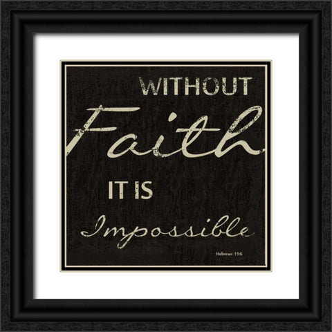 WITHOUT FAITH Black Ornate Wood Framed Art Print with Double Matting by Greene, Taylor