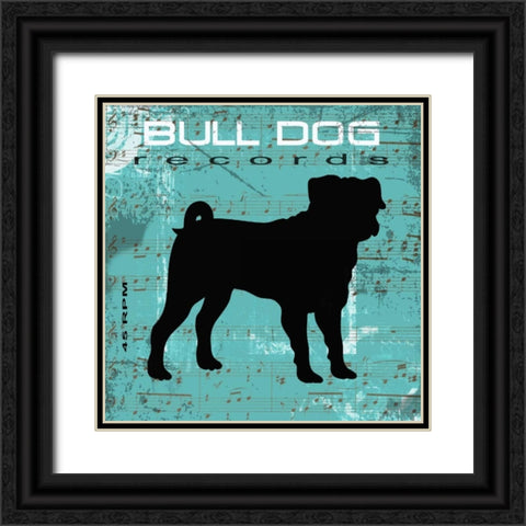 BULL DOG B1 Black Ornate Wood Framed Art Print with Double Matting by Greene, Taylor