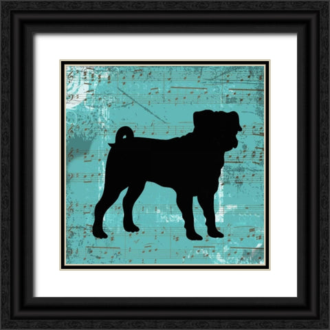 BULL DOG B2 Black Ornate Wood Framed Art Print with Double Matting by Greene, Taylor