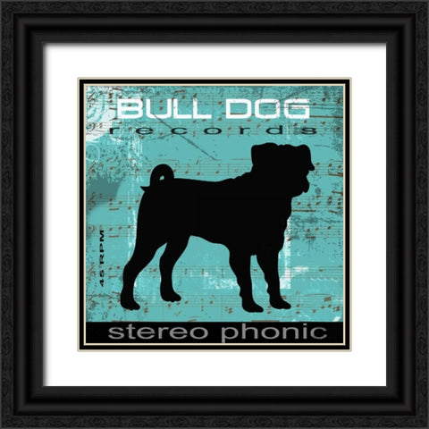 BULL DOG B Black Ornate Wood Framed Art Print with Double Matting by Greene, Taylor