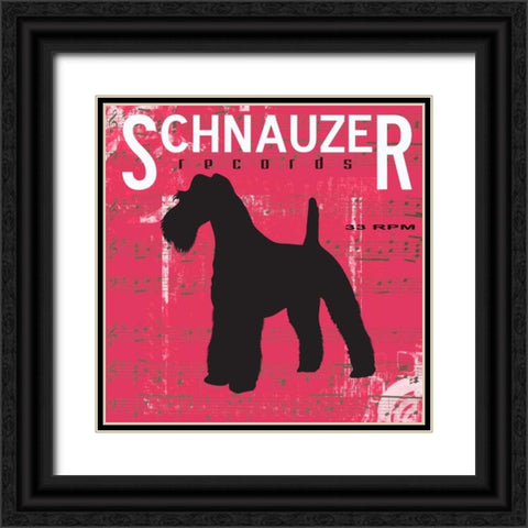 Schnauzer Black Ornate Wood Framed Art Print with Double Matting by Greene, Taylor