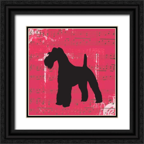 Schnauzer D2 Black Ornate Wood Framed Art Print with Double Matting by Greene, Taylor