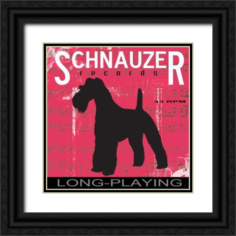 Schnauzer Black Ornate Wood Framed Art Print with Double Matting by Greene, Taylor