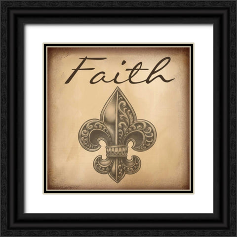 Faith A9 Black Ornate Wood Framed Art Print with Double Matting by Greene, Taylor
