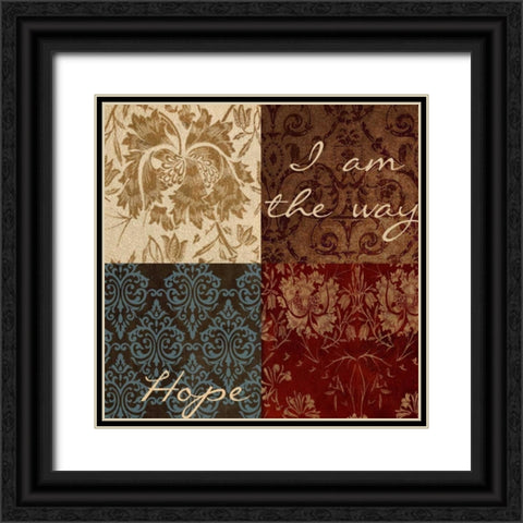 HOPE Black Ornate Wood Framed Art Print with Double Matting by Greene, Taylor