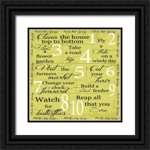 MARCH -SPRING Black Ornate Wood Framed Art Print with Double Matting by Greene, Taylor