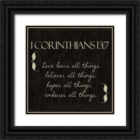 Love in Beige Black Ornate Wood Framed Art Print with Double Matting by Greene, Taylor
