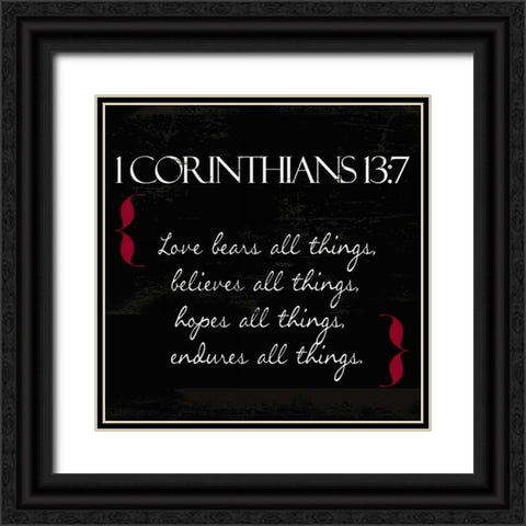 Love in White Black Ornate Wood Framed Art Print with Double Matting by Greene, Taylor