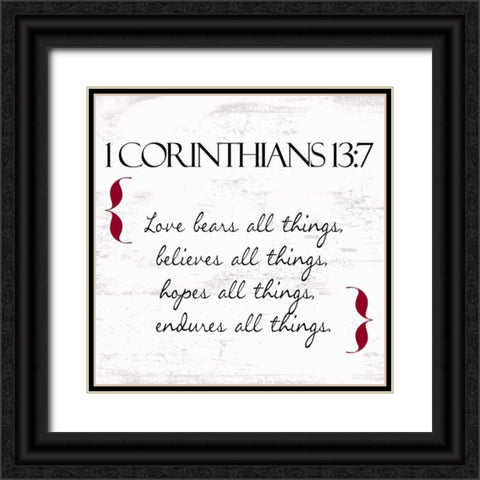Love in Black Black Ornate Wood Framed Art Print with Double Matting by Greene, Taylor