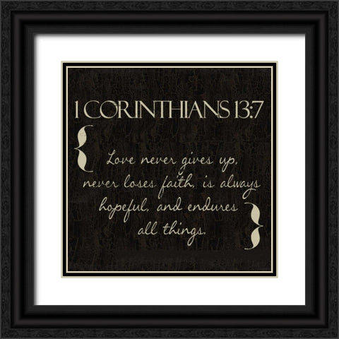 Love in Beige Black Ornate Wood Framed Art Print with Double Matting by Greene, Taylor