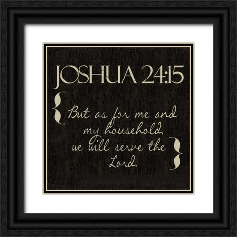 Joshua 24-15 Black Ornate Wood Framed Art Print with Double Matting by Greene, Taylor