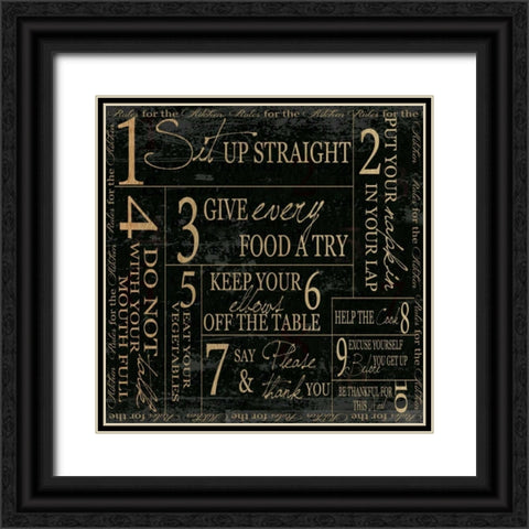 OPEN-KITCHEN Black Ornate Wood Framed Art Print with Double Matting by Greene, Taylor