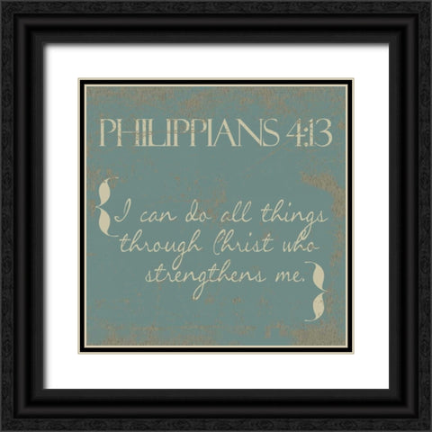 Philippians 4-13 New Black Ornate Wood Framed Art Print with Double Matting by Greene, Taylor
