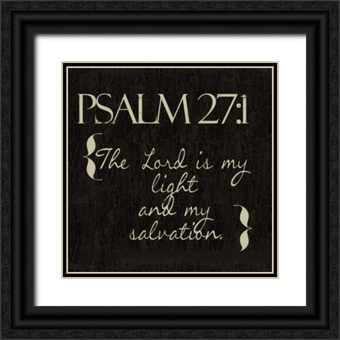 Psalm 27-1 N2 Black Ornate Wood Framed Art Print with Double Matting by Greene, Taylor
