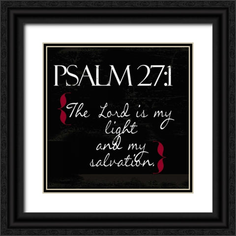 Psalm 27-1White Black Ornate Wood Framed Art Print with Double Matting by Greene, Taylor