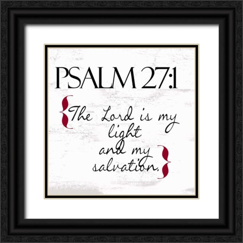 Psalm 27-1 N Black Ornate Wood Framed Art Print with Double Matting by Greene, Taylor