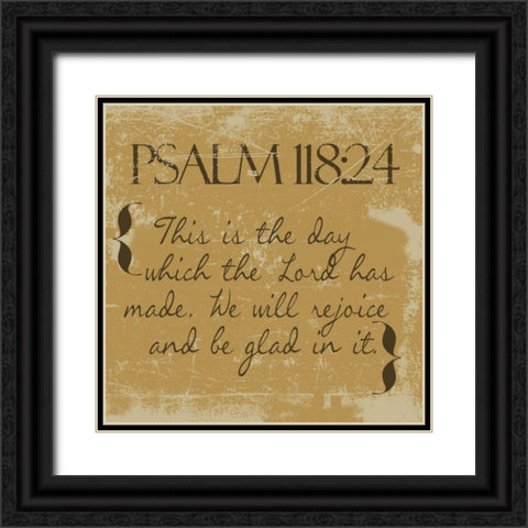 Psalms 118-24-Gold Black Ornate Wood Framed Art Print with Double Matting by Greene, Taylor