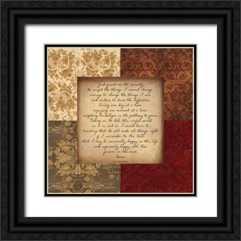 SERENITY Black Ornate Wood Framed Art Print with Double Matting by Greene, Taylor