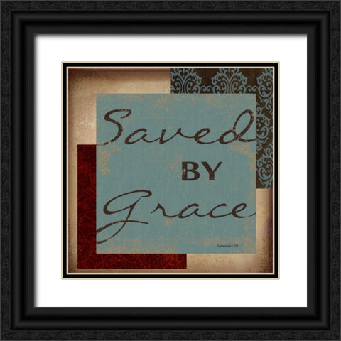 SAVED BY GRACE Black Ornate Wood Framed Art Print with Double Matting by Greene, Taylor
