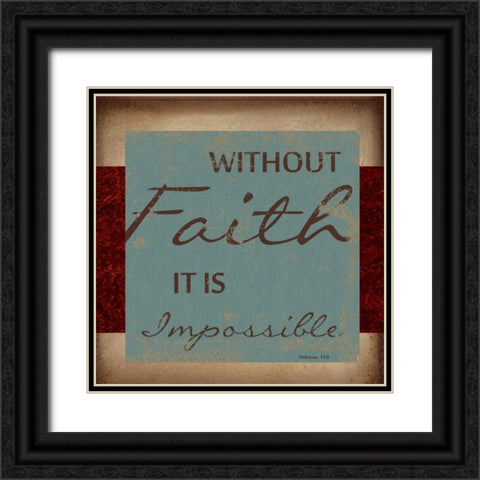 WITHOUT FAITH Black Ornate Wood Framed Art Print with Double Matting by Greene, Taylor