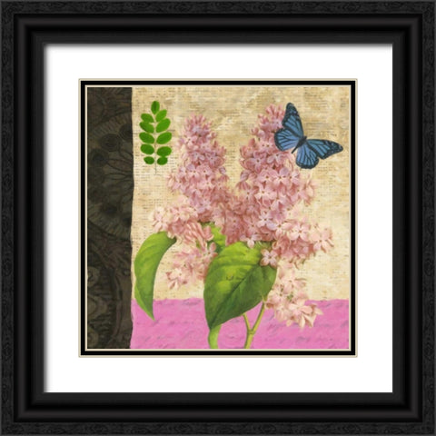 FLORAL II Black Ornate Wood Framed Art Print with Double Matting by Greene, Taylor