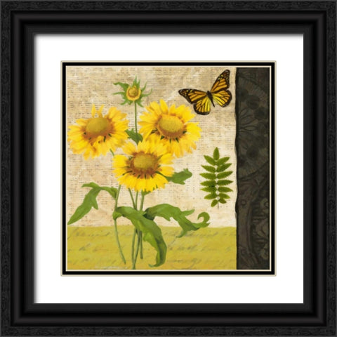 FLORAL III Black Ornate Wood Framed Art Print with Double Matting by Greene, Taylor