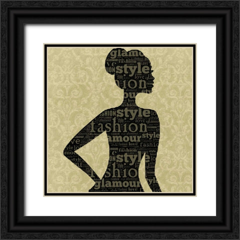 Fashion Black Ornate Wood Framed Art Print with Double Matting by Greene, Taylor