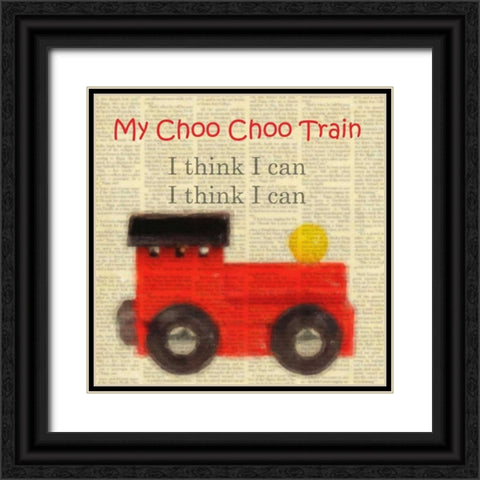 Choo Choo Black Ornate Wood Framed Art Print with Double Matting by Greene, Taylor