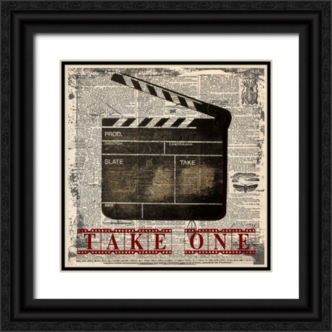 TAKE ONE Black Ornate Wood Framed Art Print with Double Matting by Greene, Taylor