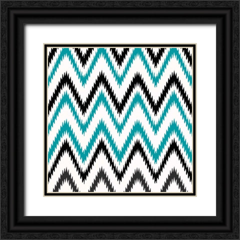 CHEVRON IV Black Ornate Wood Framed Art Print with Double Matting by Greene, Taylor