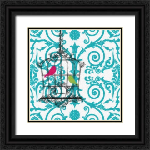CHEVRON BIRD II Black Ornate Wood Framed Art Print with Double Matting by Greene, Taylor
