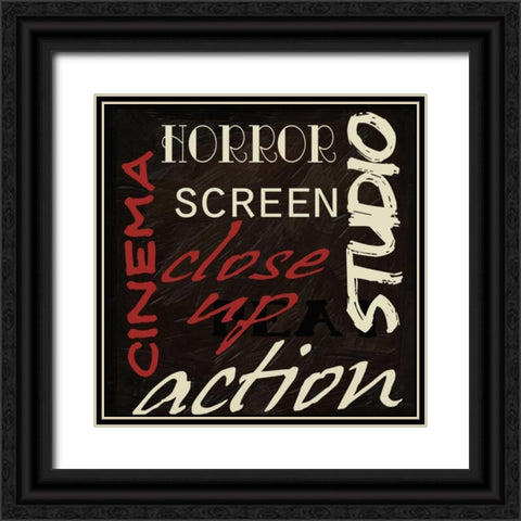 CLOSE UP TYPOGRAPHY Black Ornate Wood Framed Art Print with Double Matting by Greene, Taylor