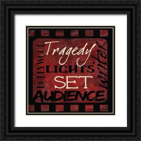 LIGHTS SET TYPOGRAPHY Black Ornate Wood Framed Art Print with Double Matting by Greene, Taylor