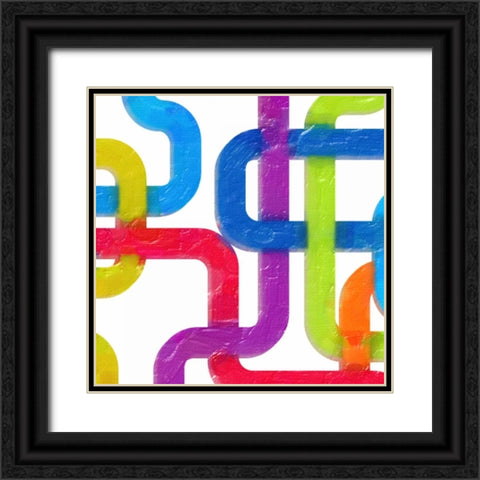 GEOMETRIC LINE II Black Ornate Wood Framed Art Print with Double Matting by Greene, Taylor